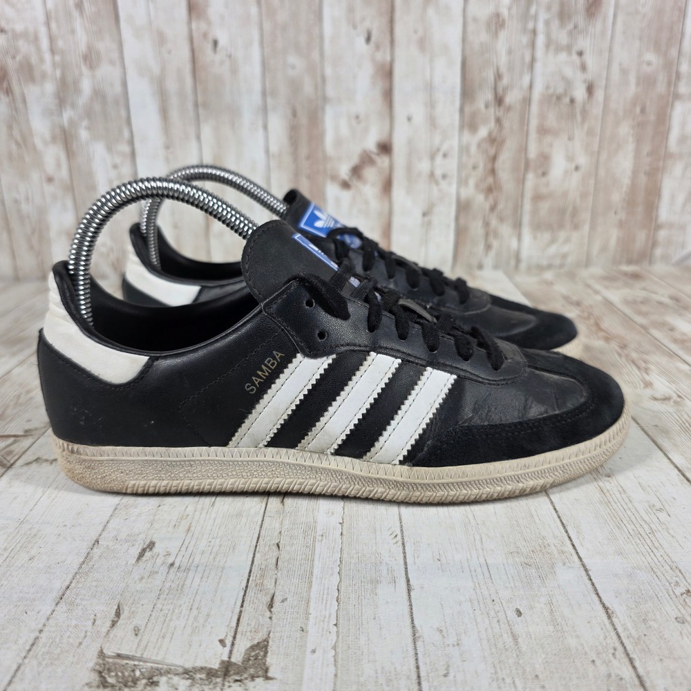 Adidas Samba OG Black‎ White Gum Leather Sneakers BZ0058 Womens 5.5 Mens 5